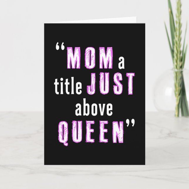 Mother's Day Mother Mummy Mothers Mom Funny Gift Card (Front)