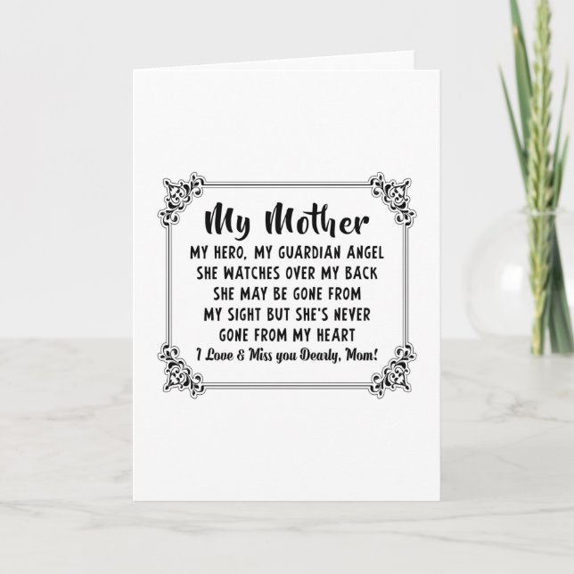 Mother's Day Mother Mummy Mothers Mum Gift Idea Card (Front)