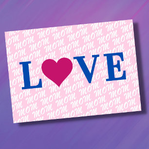 Mother's Day, Mother's Birthday, Personalised Text Card