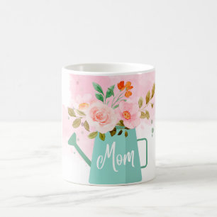 Mothers Day Mug with Watering Can & Flowers