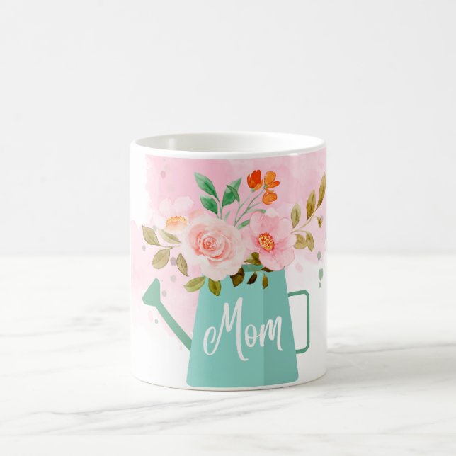 Mothers Day Mug with Watering Can & Flowers (Center)