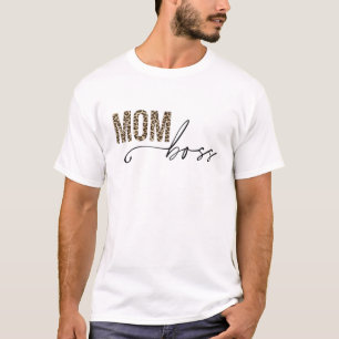 Mother's Day Mum Boss Leopard T-Shirt