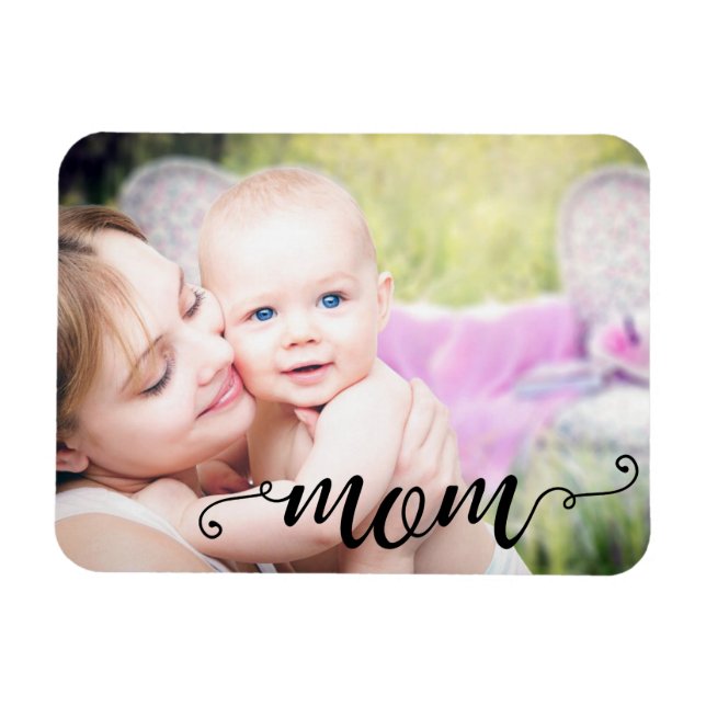 Mother's Day Mum Custom Photo Personalised Gift Magnet (Horizontal)