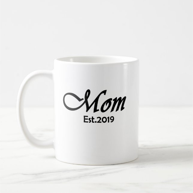 Mothers Day Mum Est 2019 Coffee Mug (Left)