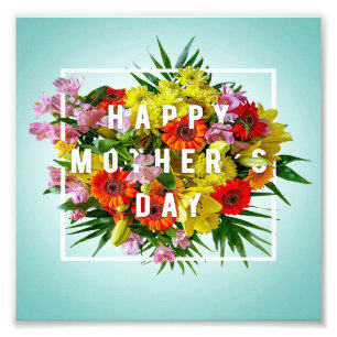 Mothers Day Mum Happy Moms Day Mum And Baby Photo Print