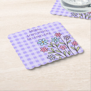 Mothers Day, Mum Love With No Days Off,Modern Paper Coaster