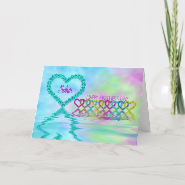 Mother's Day Mum - Mother -  Hearts and Roses Card (Front)