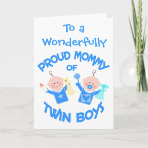 Mother's Day Mum of Twins greeting Card