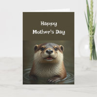 Mother's Day Mum Pun Otter Animal Humour Fun