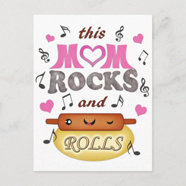 Mother's Day / Mum Rock & Bake Postcard (Front)