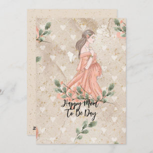 Mother's Day Mum-to-be Tan Holiday Card