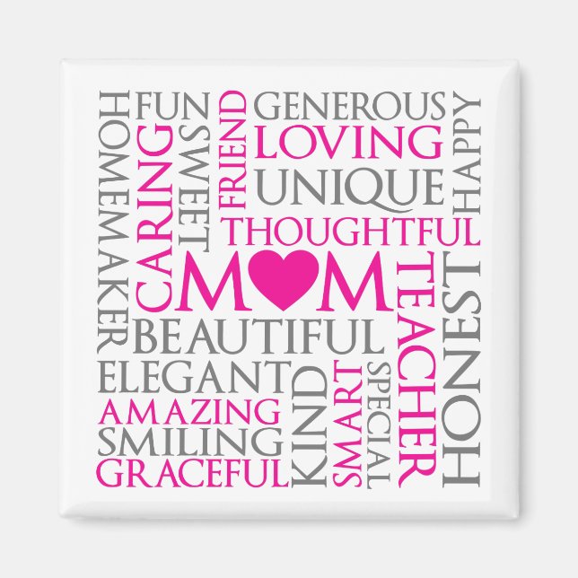 Mothers Day Mum Tribute Magnet (Front)