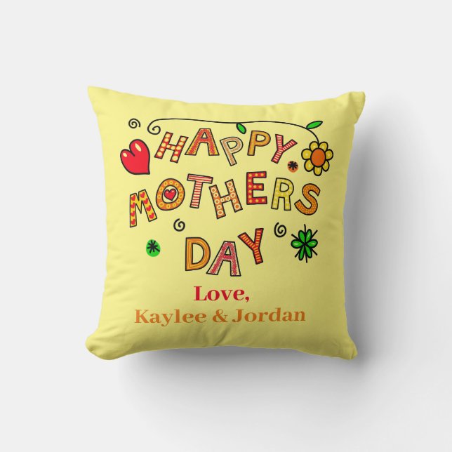 Mother's Day Mum World's Best Ever Love Cute Cushion (Front)