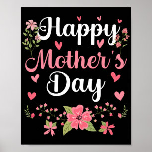 Mother's Day Mummy Cute Floral Women For Mum Grand Poster