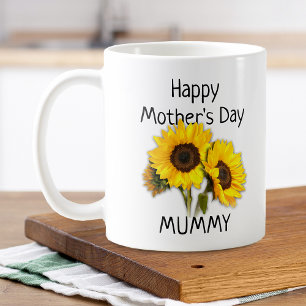 Mother's Day Mummy Sunflower Bouquet Coffee Mug