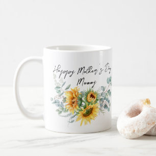 Mother's Day Mummy Sunflower Eucalyptus Coffee Mug