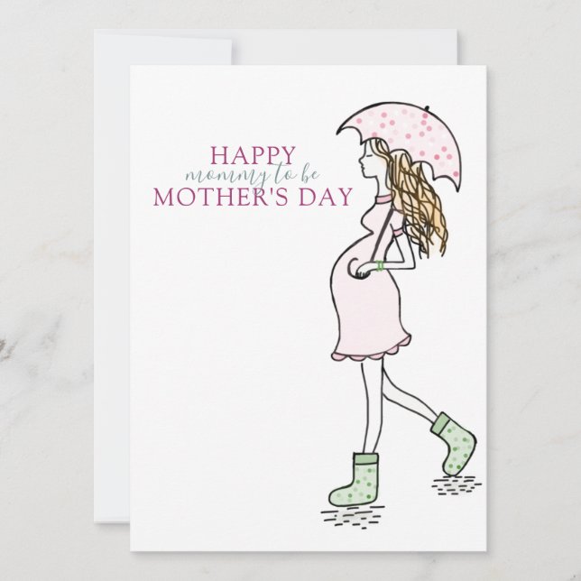 Mother's Day Mummy To Be Floral (Front)