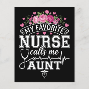 Mothers Day My Favourite Nurse Calls Me Aunt Flyer