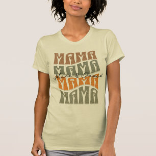 Mother's Day Natural Colour Mama Kids Name T-Shirt
