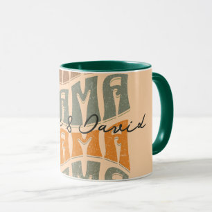 Mother's Day Natural Colour Mama Kids Name T-Shirt Mug