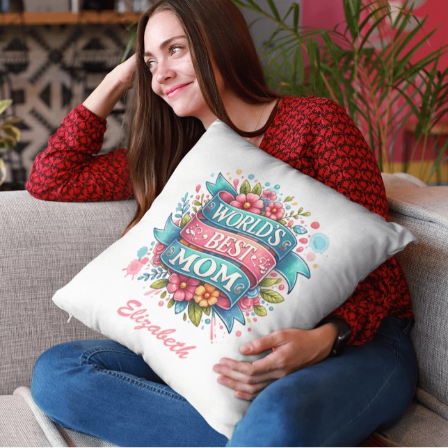 Mother's Day Nature Lovers Floral Personalised  Cushion (Creator Uploaded)