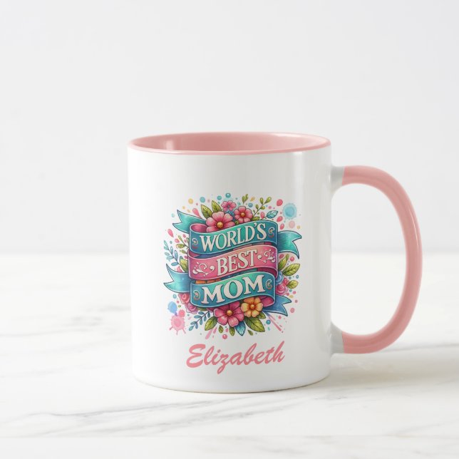 Mother's Day Nature Lovers Floral Personalised Mug (Right)