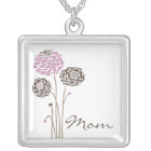 Mother's Day Necklace Mum Trendy Flowers