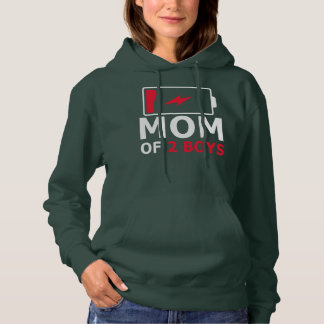 mothers day of 2 baby boy Gift from Son Mothers Hoodie