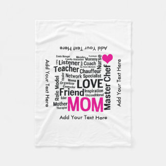 Mother's Day or Birthday for a Wonderful Mum Fleece Blanket
