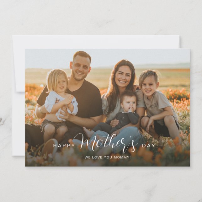 Mother's Day Overlay Script Photo Collage Card (Front)