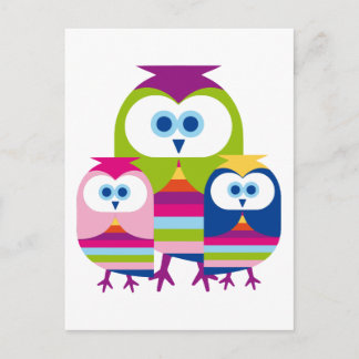 Mother's Day Owls - Customise or Text Included Postcard