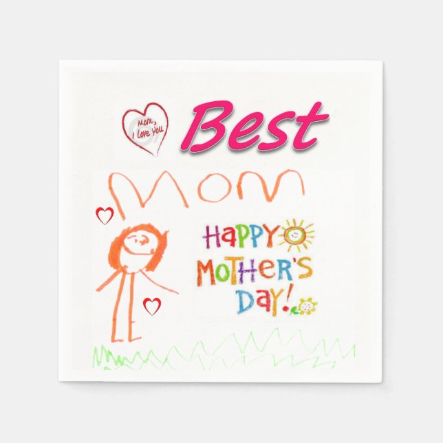 Mother's Day Paper Napkins (Front)