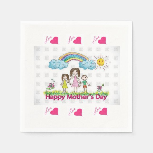 Mother's Day Paper Napkins (Front)