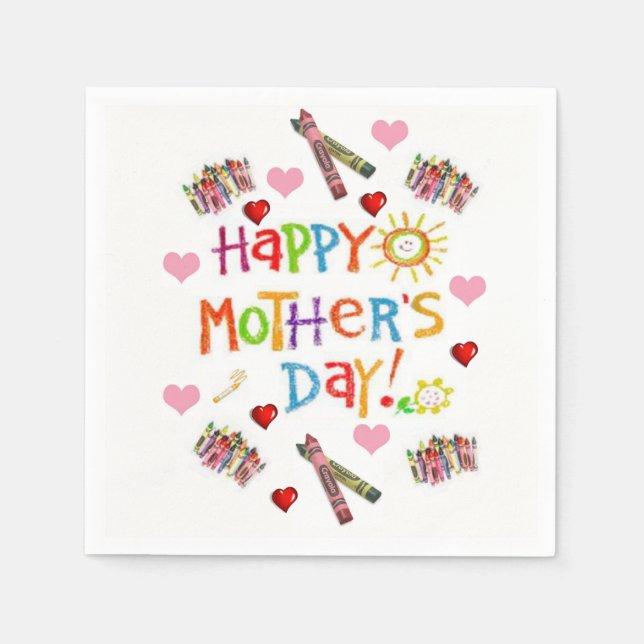 Mother's Day Paper Napkins (Front)