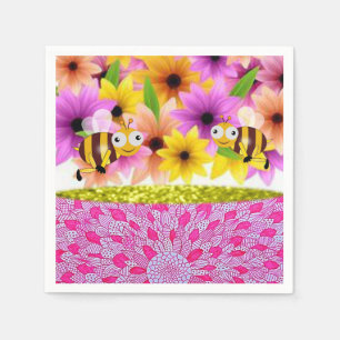 Mother's Day Paper Napkins Bee