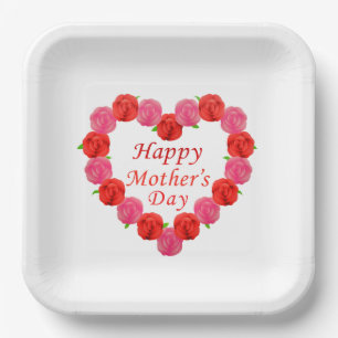 mother's day  paper plate
