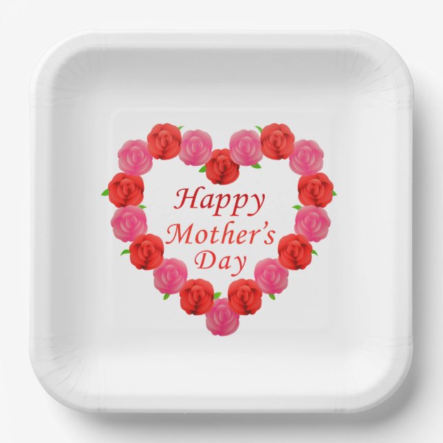 mother's day  paper plate (Front)
