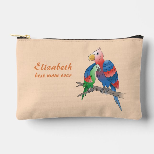 Mother's Day Parrots Accessory Pouch (Front)
