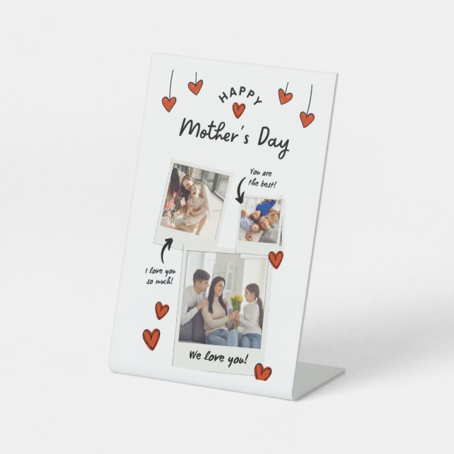  Mother's Day Pedestal Sign – Cute Gift for Mum. (Front)