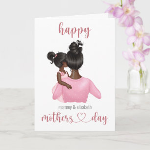 Mothers Day Personalised Cute Pink Card
