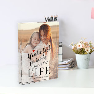 Mothers Day personalised photo and text quote Block