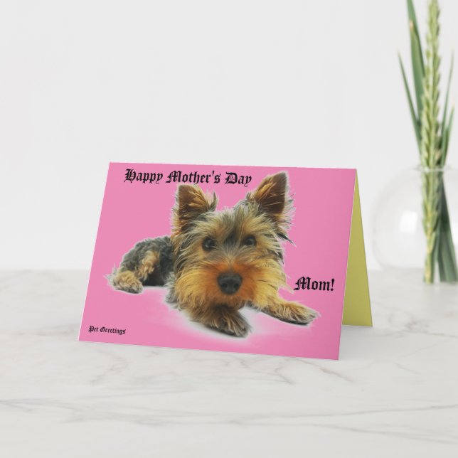 Mothers Day Pet Greeting Card (Front)
