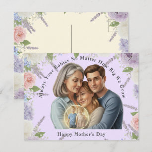 Mother's day photo Always your babies Postcard