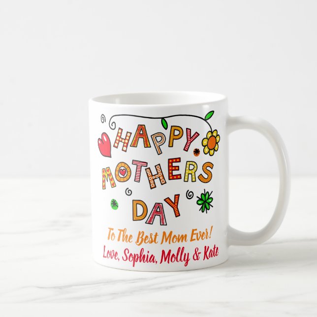 Mother's Day Photo Best Mum Ever Love Cute Coffee Mug (Right)