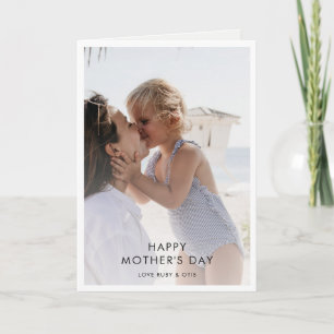 Mother's Day Photo Best Mum Modern Minimalist Card