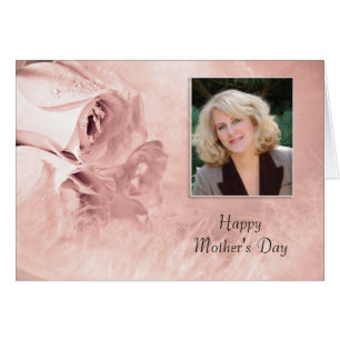 Mother's Day photo card with a rose