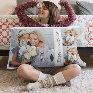 Mother's Day Photo Collage Accent Pillow