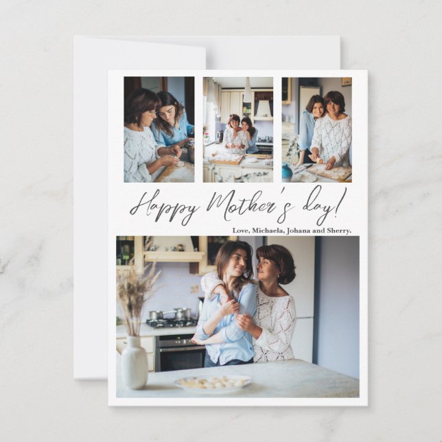 Mother's Day Photo Collage Card (Front)