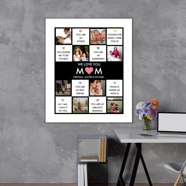 Mothers Day Photo Collage With Best Mom Quotes Poster (Creator Uploaded)
