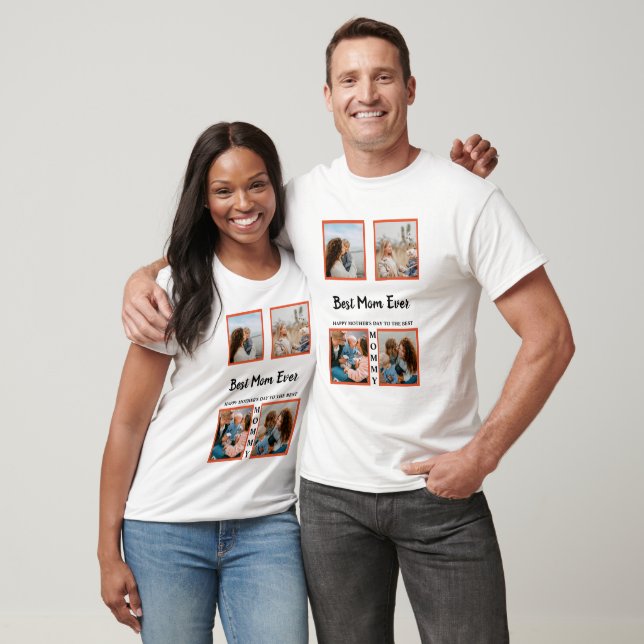 Mother's day photo display collage for mum T-Shirt (Unisex)